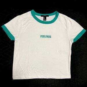 Forever 21 “FEELINGS” Crop Top
